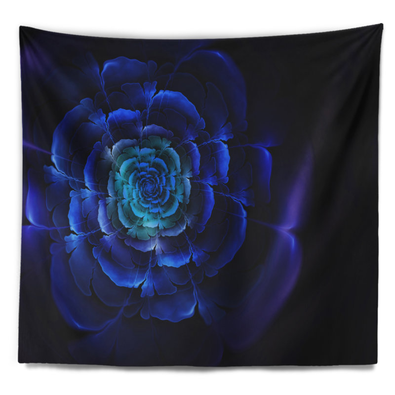 Tapisserie florale fractale, H 78 po x l 92 po
