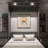Devaughnte Murphy Bed Wall Bed with LED Lighting and Storage and Shelving-1657276716