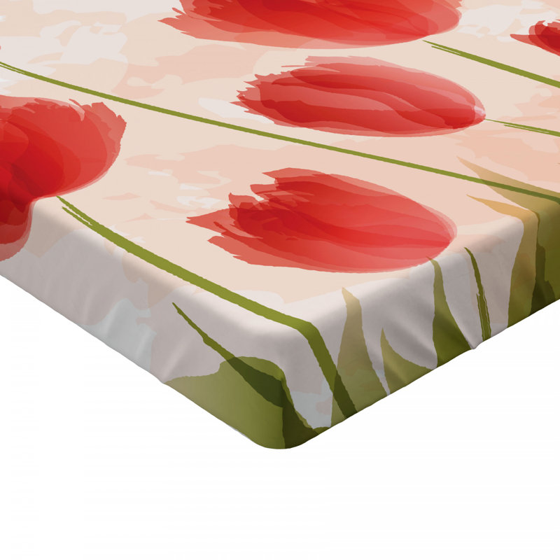 Microfiber Floral Fitted Sheet, Full Fitted Sheet