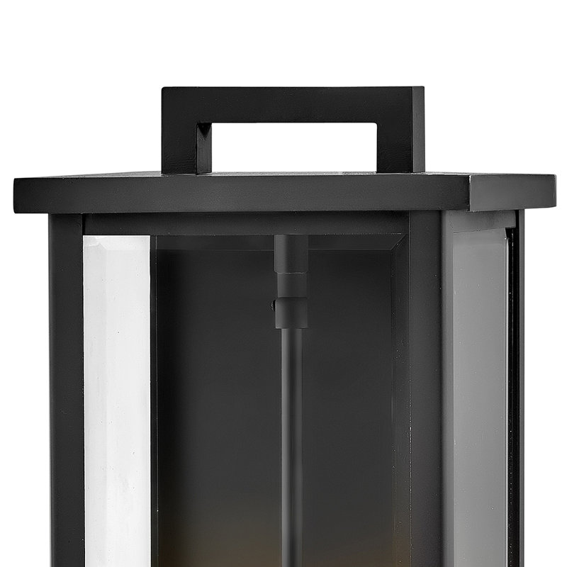 Plafonnier encastré d'extérieur noir Onelia Deonte, H 18,25 po x l 7,75 po x P 7,75 po