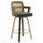 Upholstered Cane Back Counter & Bar Stool With Armrest-2118081897-2118081903