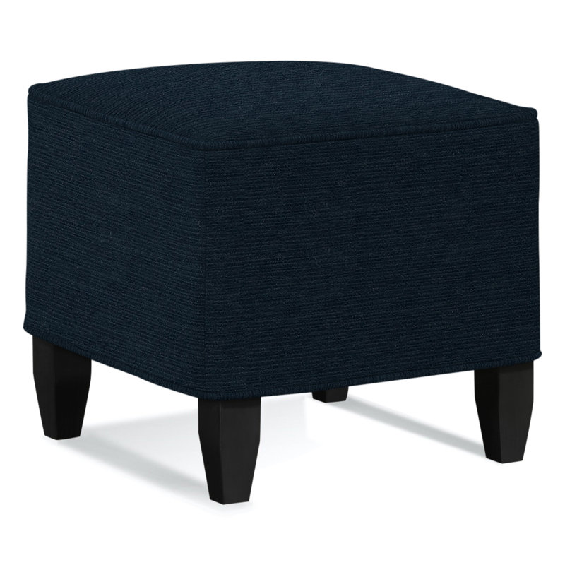 Brooklyn Square Ottoman, Brown Geometric, 0456-33, Antique Black