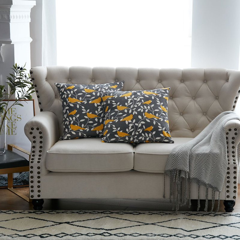 Floral Square Cushion Cover, 50.8cm x 50.8cm