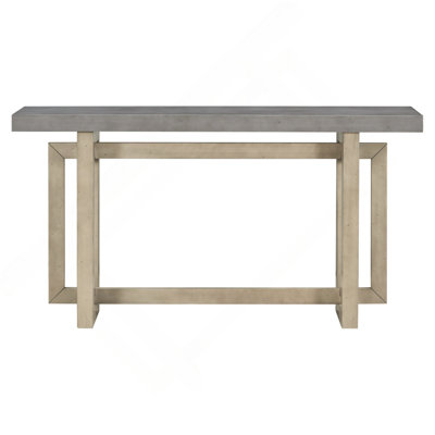 59.1'' Painted Entryway Table With Pine Veneer,Unique Triple Rectangle Design Console Table With Thick Pine Wood Legs,Extra Long Sofa Table Versatile For Hallway, Living Room,Kitchen