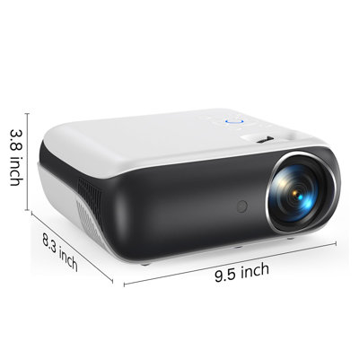 Projector, Native 1080P Bluetooth Projector, Portable Outdoor Movie Projector, Full HD Mini Projector With Speaker For Home Bedroom, Compatible With S -  BEACHWATER POOL & SPA, LLC, B0B28G5Y4R