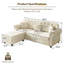 Canapé modulaire en velours de campagne avec repose-pieds Annalease Chesterfield-707825926-707825928