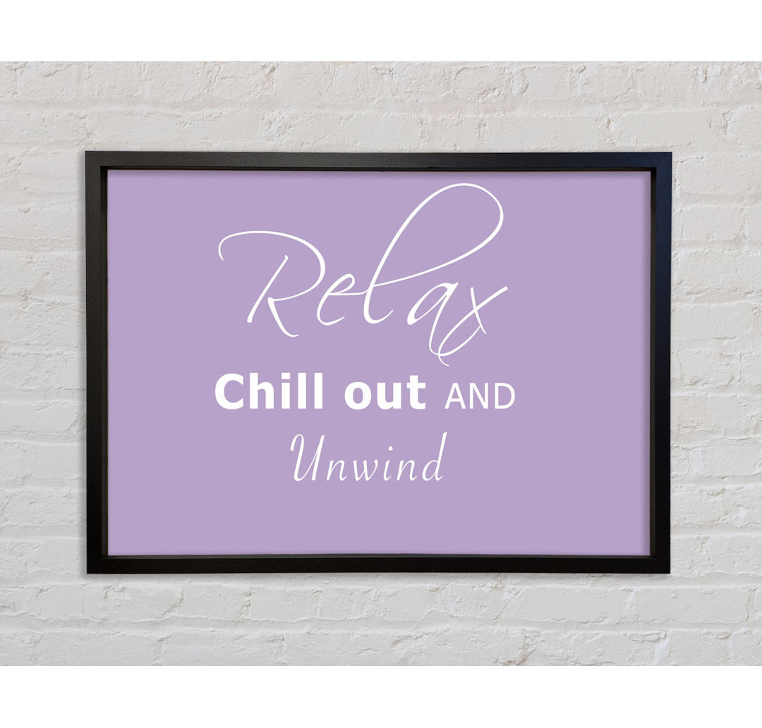 Badezimmer Zitat Relax Chill Out - Druck