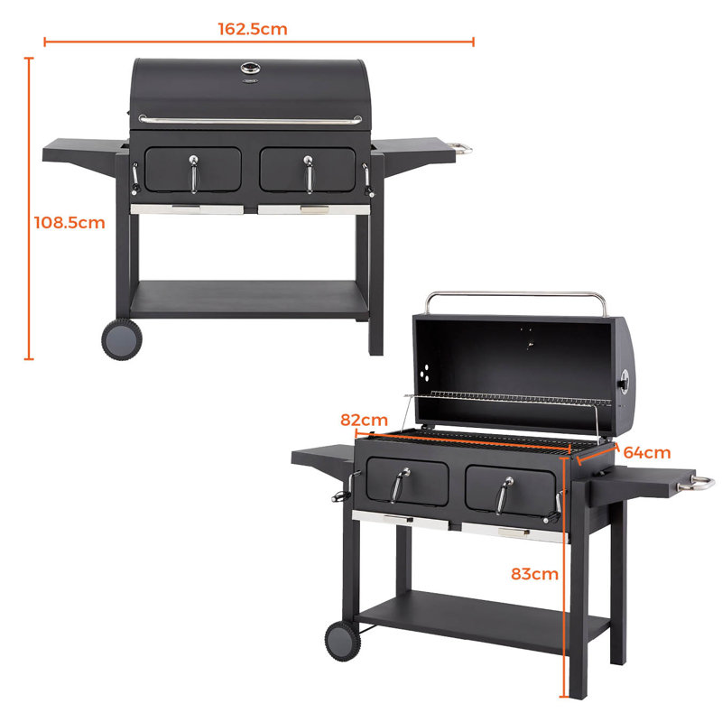 Tower 53cm W Barrel Charcoal Grill