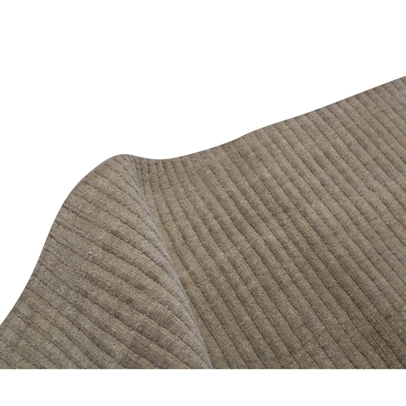 Hand Knotted Wool Area Rug in Gray