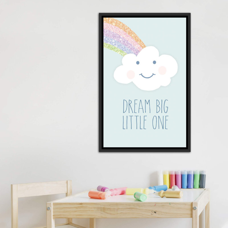 Art de rêve big little, H 40 po x l 26 po x P 1,5 po, Toile avec cadre noir