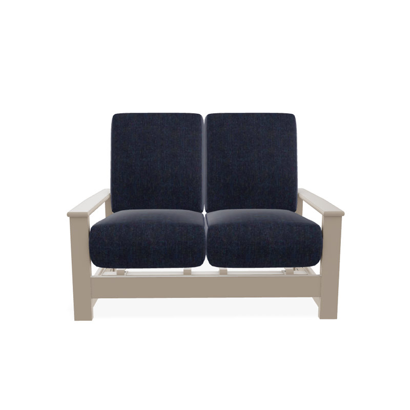 Leeward 56.5'' Wide Loveseat with Cushions, Spectrum Indigo Sunbrella®, Desert