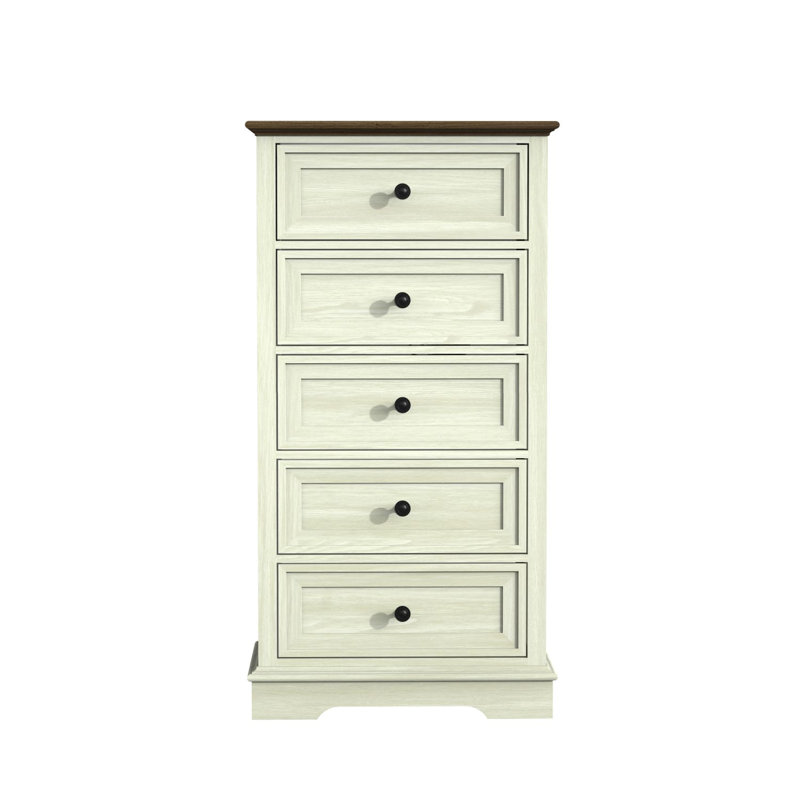 Cabinet Dresser Chest With 5 Drawers, Chest Of Drawers, Bedroom Dresser, Cream