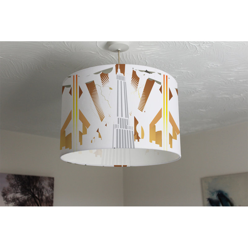 Cotton Drum Lamp Shade ( Uno ), 25cm H x 40cm W x 40cm D