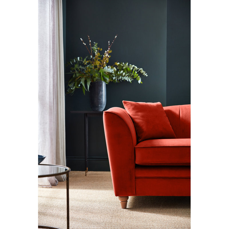 Laverton 2 Seater Velvet Flared Arm Sofa, Paprika