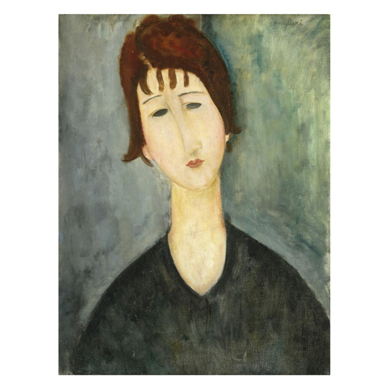 Une femme par Amedeo Modigliani - estampe numérique, H 28 po x l 22 po