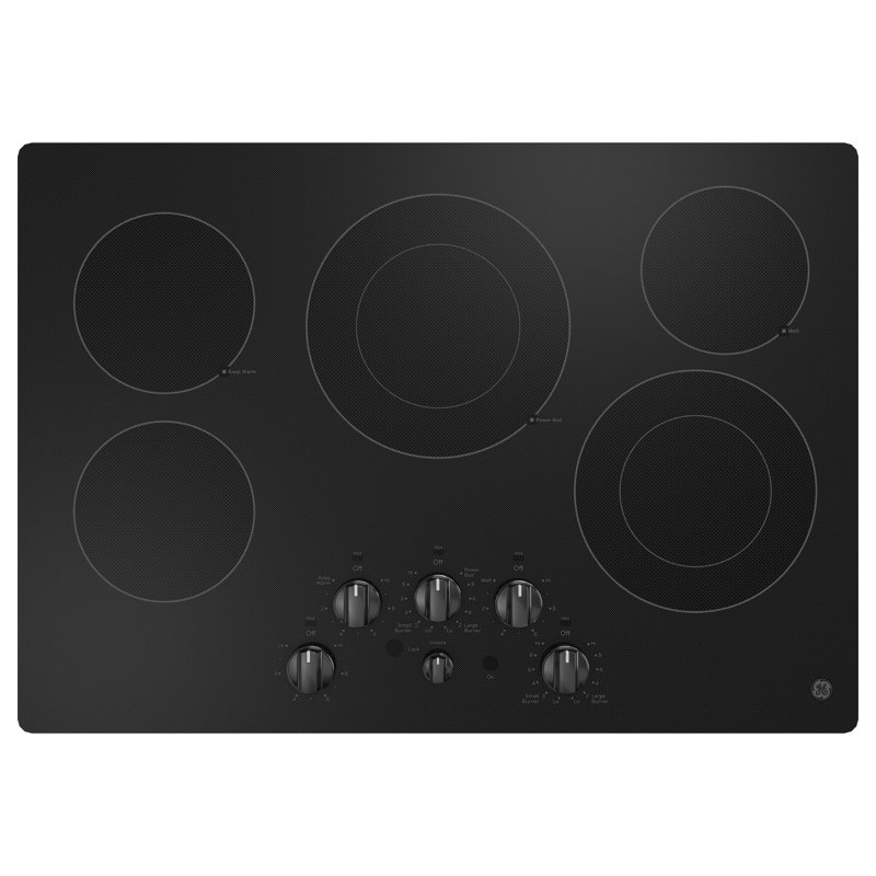Electric Cooktop with 5 Elements, Black