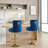 Kenetra Swivel Upholstered Adjustable Height Counter Stool with Metal Frame-1893652852