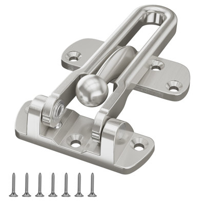 Swing Bar Security Door Guard Hinged Bar Door Lock Latch Secondary Security Lock For Door
