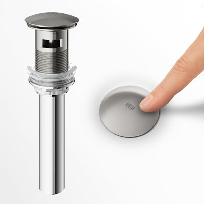 Bathroom Sink Pop-Up Drain With Overflow