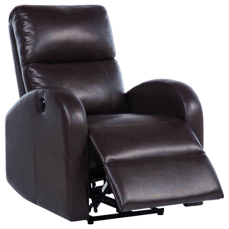 Fauteuil inclinable électrique rembourré, Brun