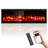 Narrow Bezel WiFi Smart Fireplace Recessed & Wall Mounted, Linear Fireplace w/App, Remote Control, Adjustable Temperature, Log Flame Option-1960410722