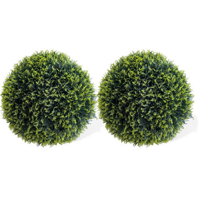 Topiary Ball 2 Pcs, Artificial Cedar Topiary Balls Garden Spheres Decorative Balls for Outdoor Patio Garden and Indoor, Wedding Decoration