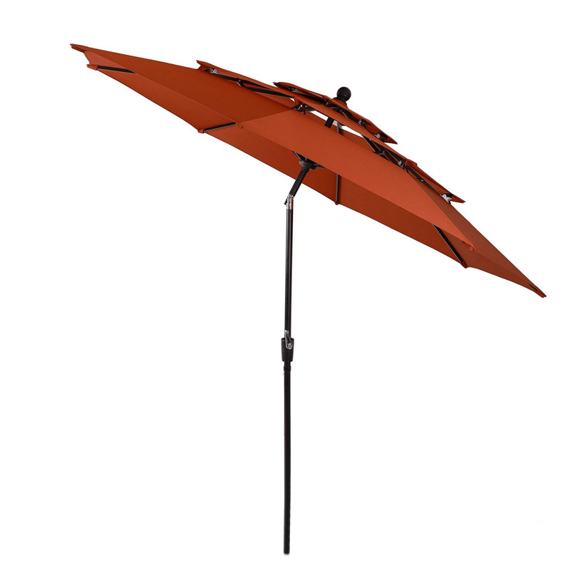 Ensemble repas 4 personnes avec parasol Alyah, Rouge