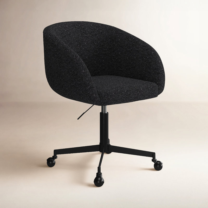 Fauteuil de conférence Darius Boucle, Noir, Bouclé noir