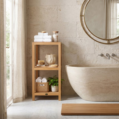 Millton Teak Bathroom Shelves
