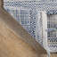 Tapis bleu en coton géométrique crocheté à la main-756534089