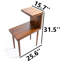 Table de bout en bois massif avec rangement Aelwen