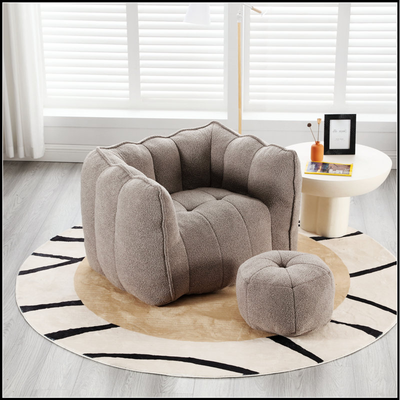 Fauteuil à billes moelleux avec copeaux de mousse haute résilience pour un confort ultime dans les salons et les chambres