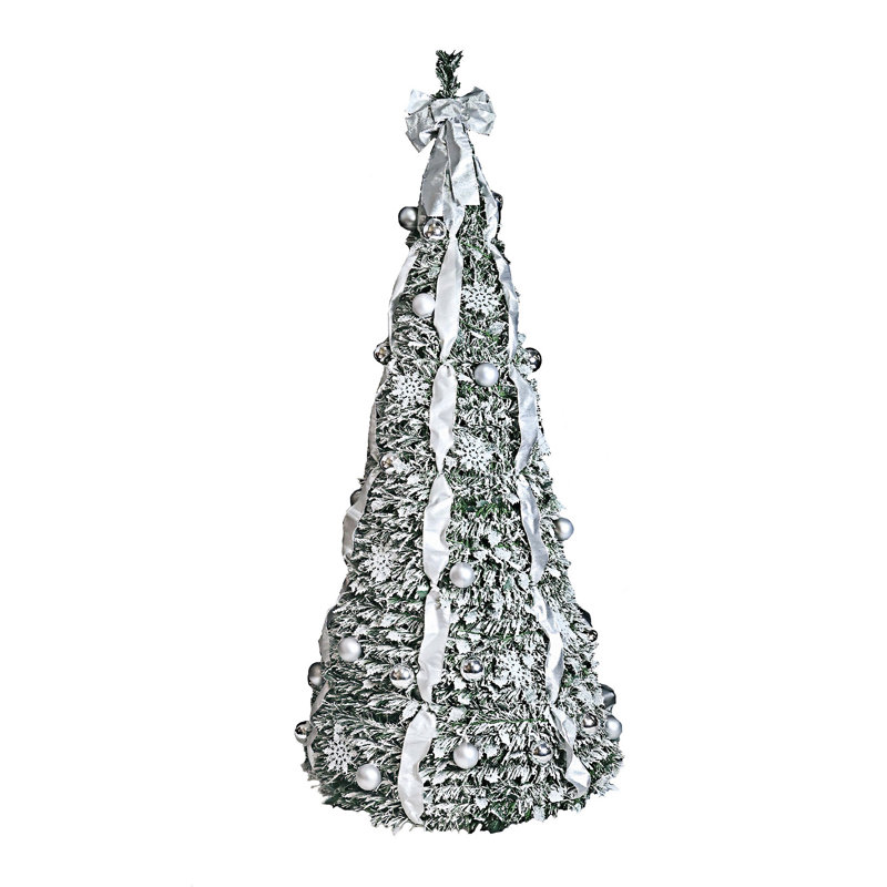 Arbre de Noël pop-up floqué, 6'