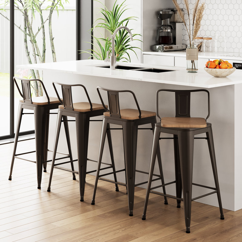 Tauber Swivel Counter Stool, Bronze, Counter Stool (26" Seat Height)