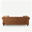 Ensemble canapé 3+3 places, canapé Chesterfield moderne du milieu du siècle, revêtement en tissu technique, canapé à accoudoirs roulés en tissu de haute technologie avec 4 coussins-12145577