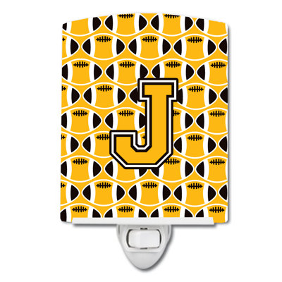 Veilleuse football en céramique