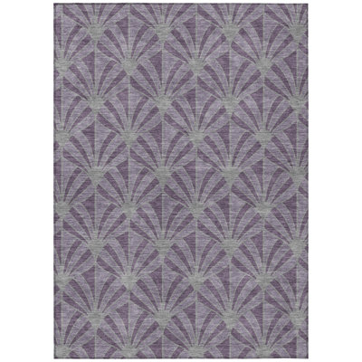 Machine Washable Indoor/Outdoor Lipman ACN2426 Mid-Century Modern Rug