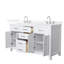 Beckett 60" Freestanding Double Bathroom Vanity with Quartz Top-990040582-990040577-990040589