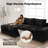 Boneless Modular Sectional Sofa Seat, Upholstered Compressed Couch For Living Room, Bedroom, Apartment, No Assembly Required, 2PC Free Combination, Plush Corduroy Fabric-1086632900-1088287428