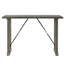 Mobilier industriel à 3 comptoirs: table grise et 2 bancs rembourrés en mousse pour la cuisine