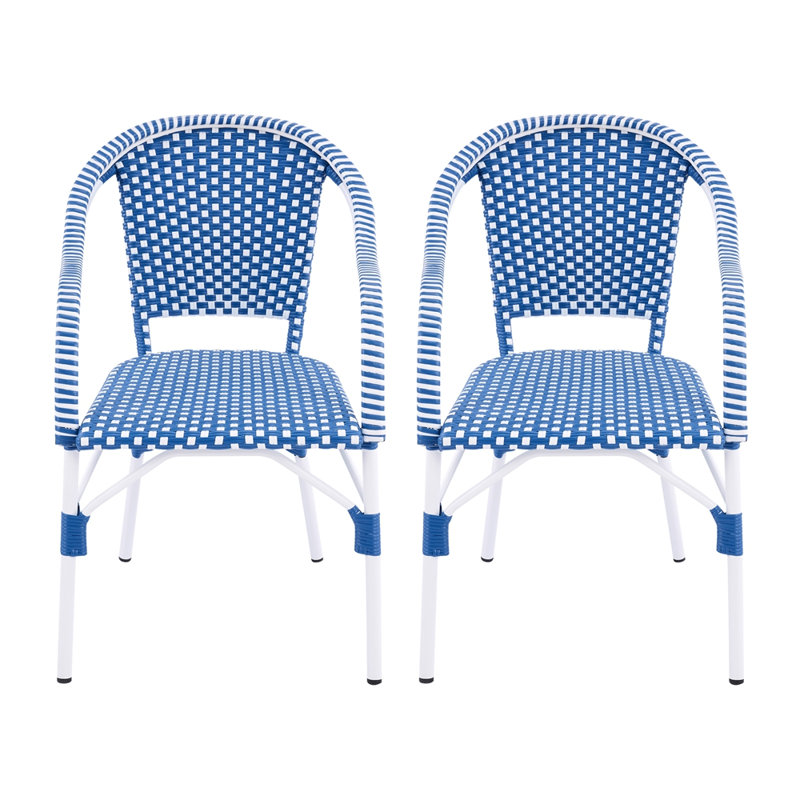 Chaises de patio avec cadre en aluminium, Blanc