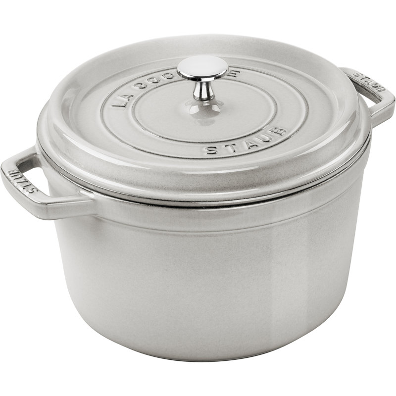 High Cocottes 4,75 L en fonte ronde, Blanc