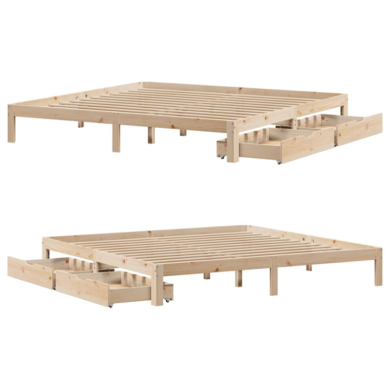 Storage Bed, Brown, Super King (6')