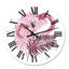 Flamant rose en été tropical II - Horloge murale tropicale-60281475