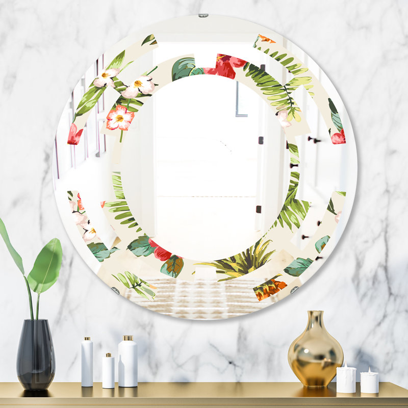 Miroir mural Space Pineapple Summer Bliss IV, H 23,6 po x l 23,6 po