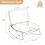 Chaise berçante rembourrée en bois massif-344054402