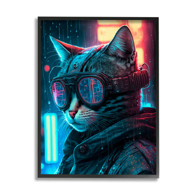 " Cybercat Futuristic Animal Goggles " by CyberGeek Design
