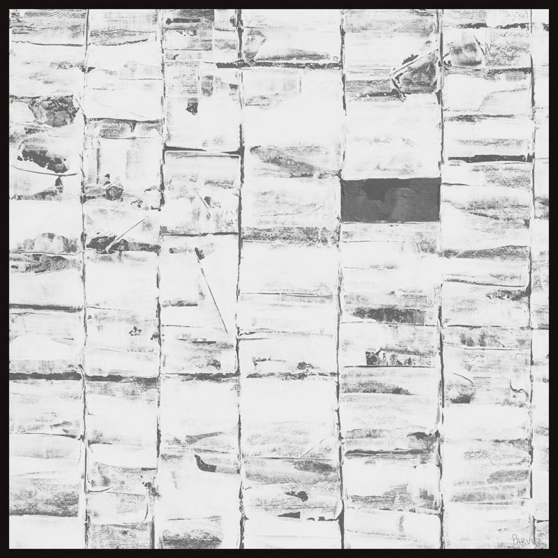 Missing Marble 1 Piece Floater Frame Painting on Canvas, 122cm H x 122cm W