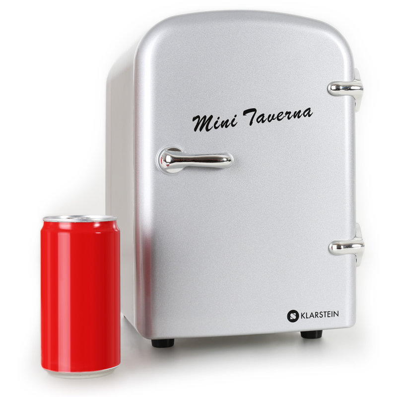Klarstein 4m³ L Freestanding Mini Fridge, Silver