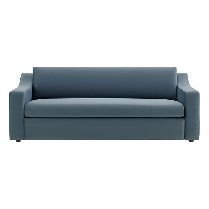 Liora Performance Velvet Sofa , Cadet Blue